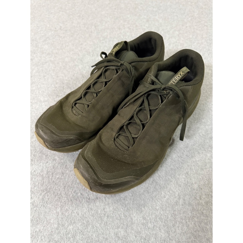 Arcteryx Aerios FL Mens 11 Olive Green Low Hiking Shoes Vibram 075973-475094